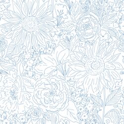 Paperie in Sugarplum Blue on White