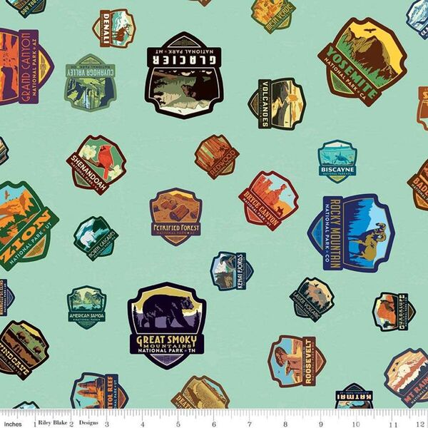 Patches in Sea Green