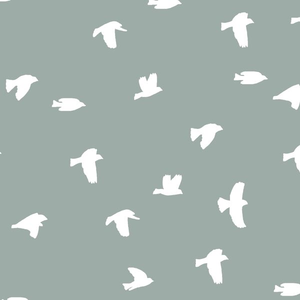 Flock Silhouette in Eucalyptus