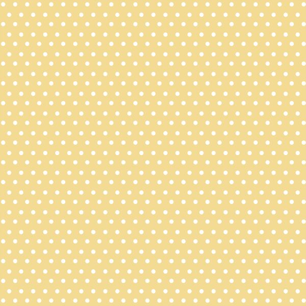 Winter Dot in White on Sunny Yellow