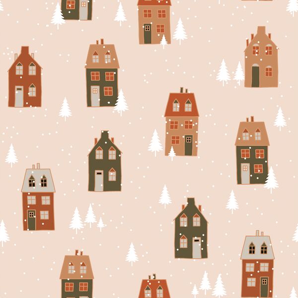 Christmas Village in Pink