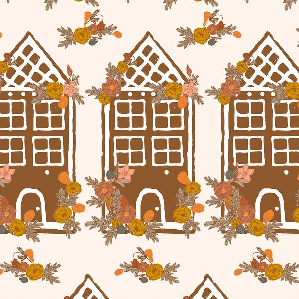 Floral Gingerbread House in Cloud