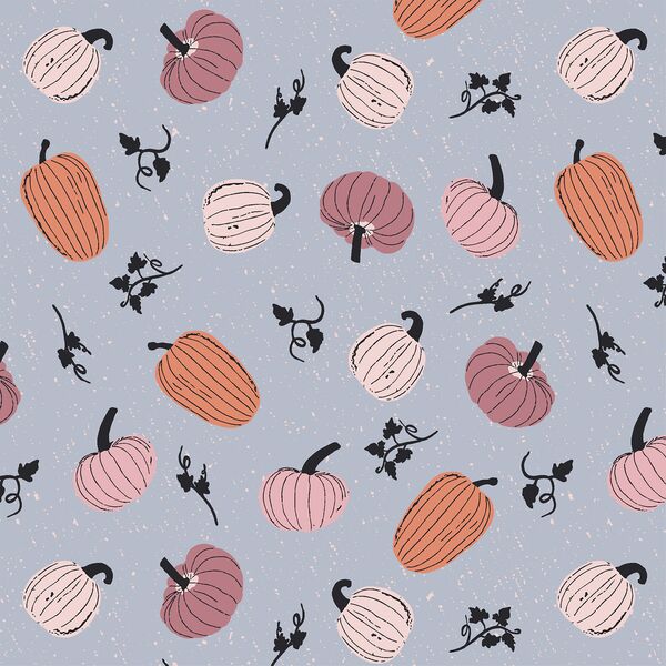 Scattered Pumpkins in Baby Blue