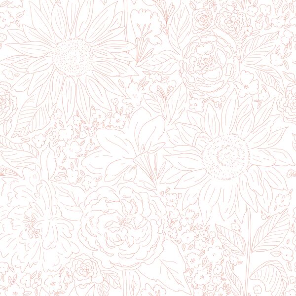 Paperie in Light Rose on White