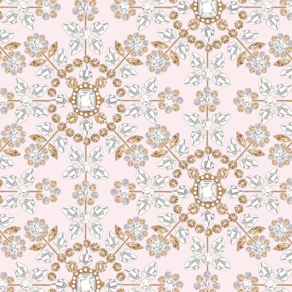 Jeweled Snowflakes in Sugar Pink