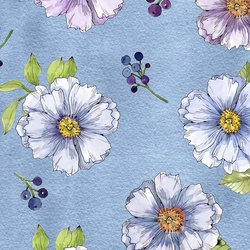 Large Floral in Blue