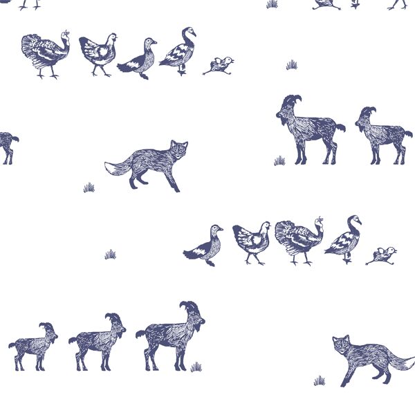Forest Caravan in Indigo