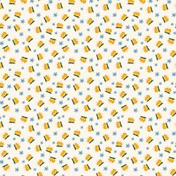 Yellow and Blue Florals in Ivory