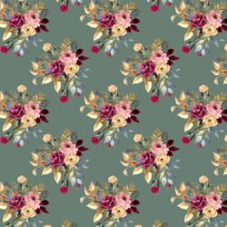 Little Rose Bouquet in Dusty Jade