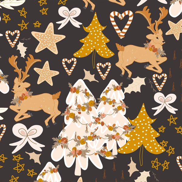 Christmas Whimsy in Faded Black