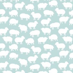 Sheep Silhouette in Glacier Blue