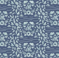 Moonlit Damask in Midnight