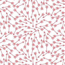Arrows in Dahlia on White