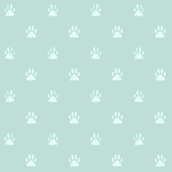 Watercolor Paw Prints in Sweet Aqua