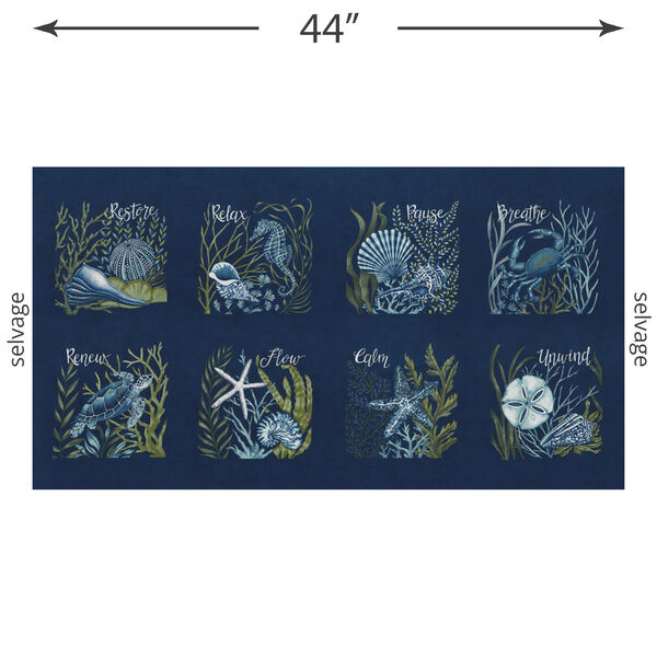 Coastal Tiles Panel in Deep Sea