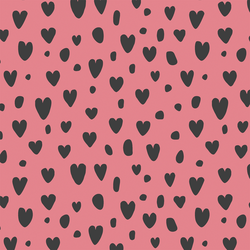 Spotty Hearts in Fuchsia