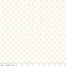 Bee Cross Stitch in Jade on Cloud