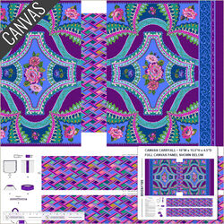 Best Day Ever Canvas Carryall Panel in Plum