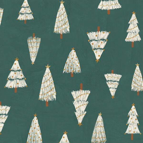 Christmas Trees in Brushed Pine Green