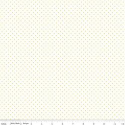 Swiss Dot in Yellow on White