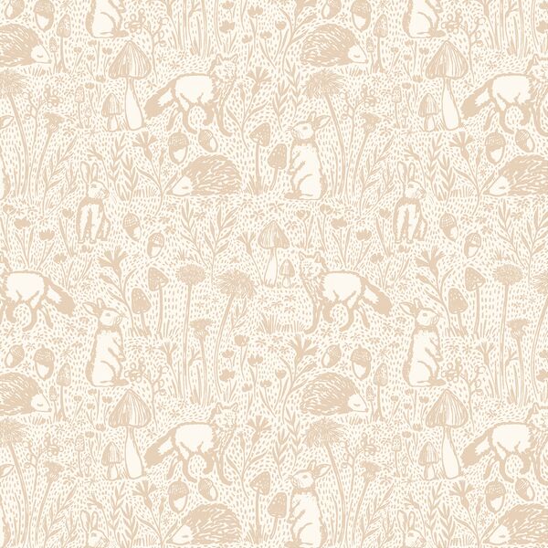 Woods of Whimsy in Oak on Cream