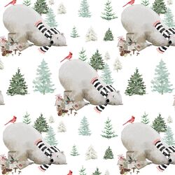 Small Napping Bear in White