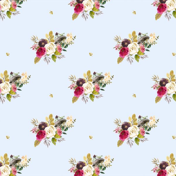 Large Woodland Bouquet in Soft Blue