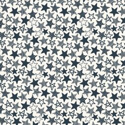 Stars in Your Eyes in Sea Blue on Ivory