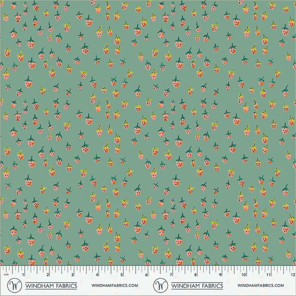 Field Strawberries in Teal