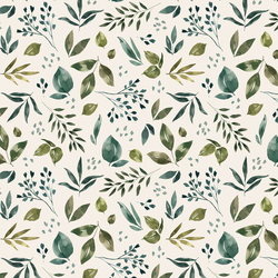 Spring Leaves in Cream