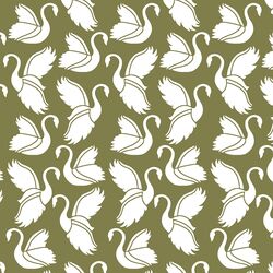 Swan Silhouette in Jungle