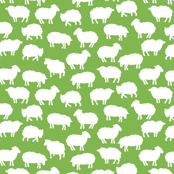 Sheep Silhouette in Greenery