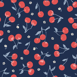 Cherries in Navy