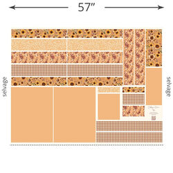 Home Decor Cottage Core Tote Panel in Marmalade