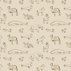 Sketched Menagerie in Sand