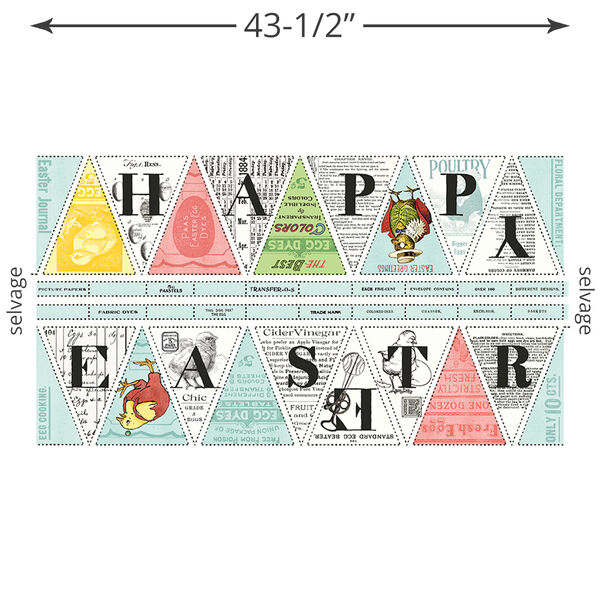 Happy Easter Bunting Panel
