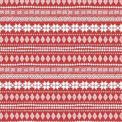 Little Fair Isle Sweater in Dark Geranium