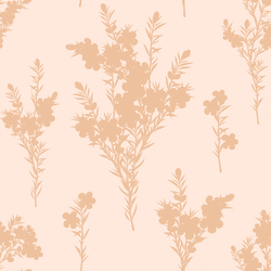 Blooming Branches in Peach on Pink Glow