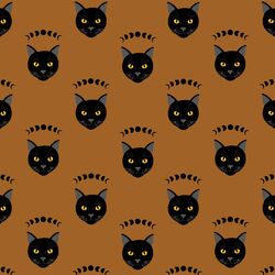 Mystical Cats in Amber Brown