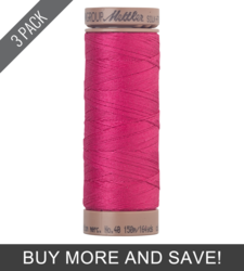 Fuschia (9136-1421) - Silk Finish Cotton 40wt - 164 Yards (3 Pack)