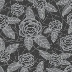 Bed of Roses in Onyx and Smoke