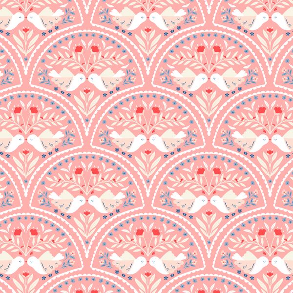 Love Birds in Tulip Pink