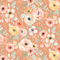 Blooming Garden in Coral Shade