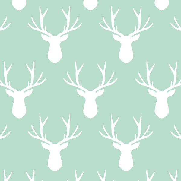 Stag Silhouette in Mint