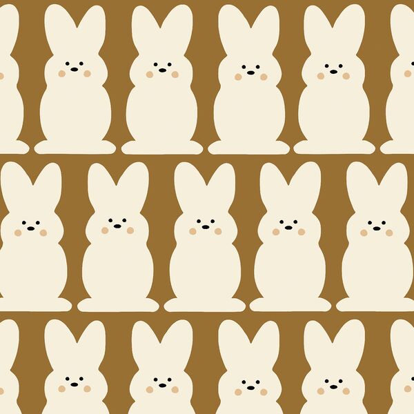 Large Easter Bunnies in Caramel Brown