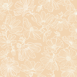 Floral Sketch in Champagne