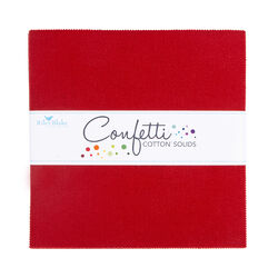 Confetti Cotton 10" Square Pack in Dahlia Red