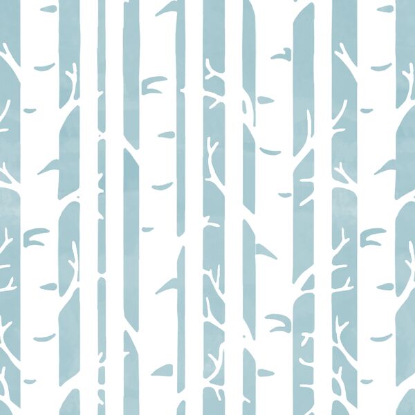 Birches in Powder Blue