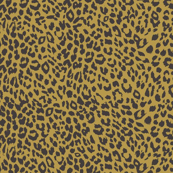 Leopard in Autumn Brown on Gold Glow