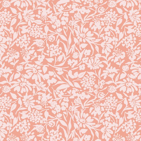 Silhouette Floral in Coral